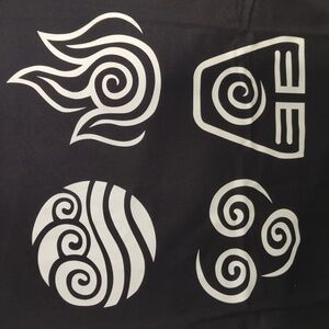 NWT The Four Elements Graphic Tee in Black